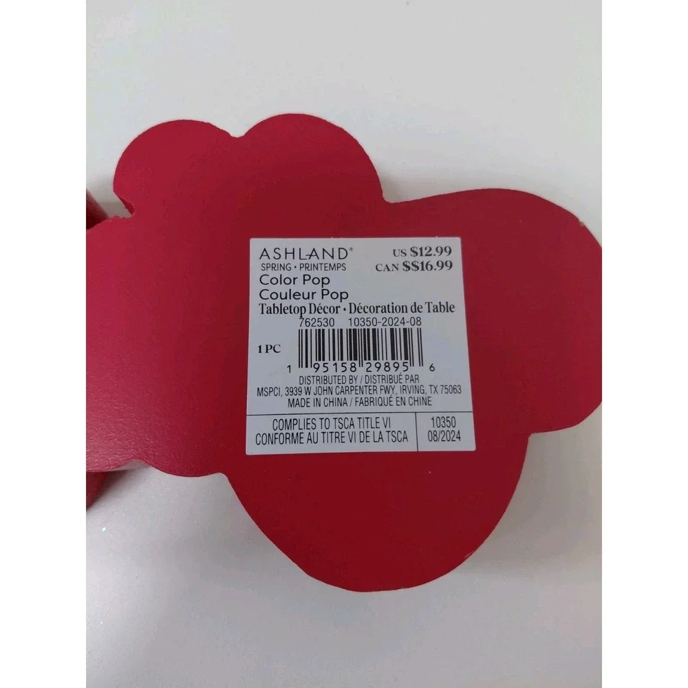Red And‎ Pink Wooden Shimmer Sign Summer Tabletop Decoration 4